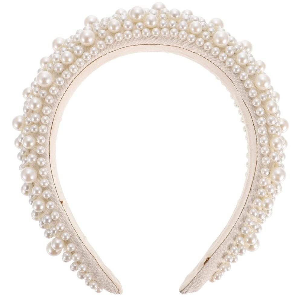 2104 Pearl Baroque Headband Padded Sponge Hairband Decorative Hair